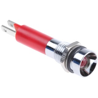 CML Innovative Technologies Red LED Panel Mount Indicator, 8 mm Mount Hole, Solder Tab Termination, IP67 190503Z3