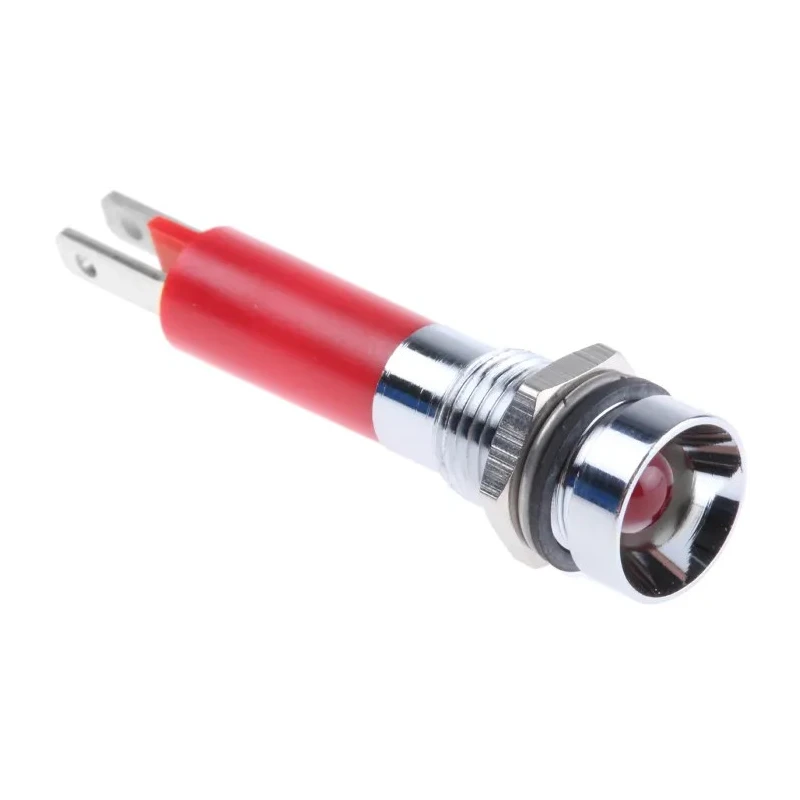 CML Innovative Technologies Red LED Panel Mount Indicator, 8 mm Mount Hole, Solder Tab Termination, IP67 190503Z3