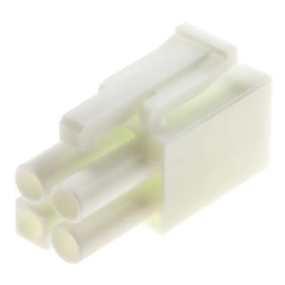 JST EL Male Connector Housing 4.5 mm Pitch 4 Way 2 Row Straight ELP-04NV