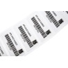 RS PRO White Black Print Label Roll 58 mm Width 58 mm, Laminated, Self-adhesive 497-498