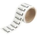 RS PRO White Black Print Label Roll 58 mm Width 58 mm, Laminated, Self-adhesive 497-498