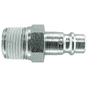 CEJN Steel Pneumatic Quick Connect Coupling Thread Size 3/8 in Male R Zinc Plated 16 bar Maximum Pressure 100°C 103105154