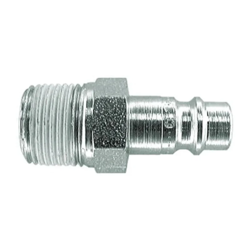 CEJN Steel Pneumatic Quick Connect Coupling Thread Size 3/8 in Male R Zinc Plated 16 bar Maximum Pressure 100°C 103105154