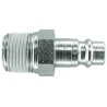 CEJN Steel Pneumatic Quick Connect Coupling Thread Size 3/8 in Male R Zinc Plated 16 bar Maximum Pressure 100°C 103105154