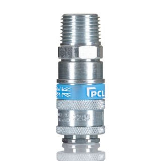 PCL Steel Pneumatic Quick Connect Coupling 1/2 in Male R Thread Single Action AC21JM