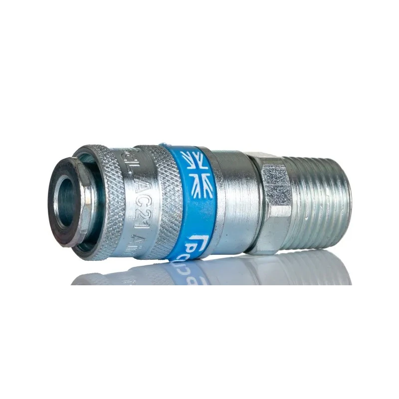 PCL Steel Pneumatic Quick Connect Coupling 1/2 in Male R Thread Single Action AC21JM