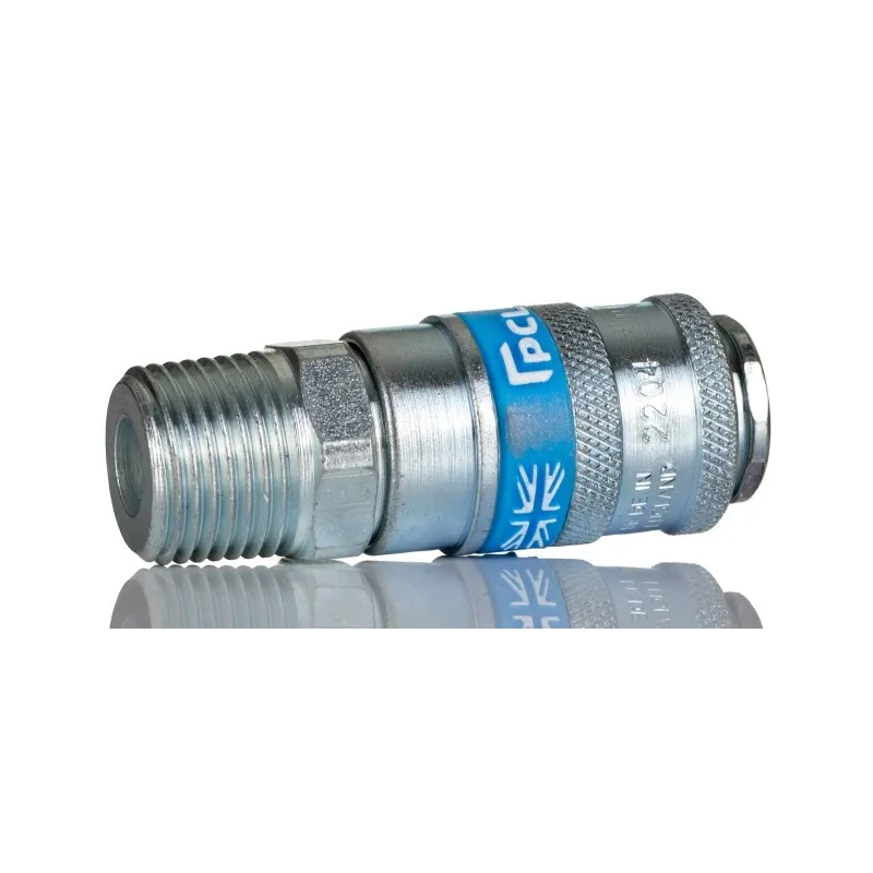 PCL Steel Pneumatic Quick Connect Coupling 1/2 in Male R Thread Single Action AC21JM
