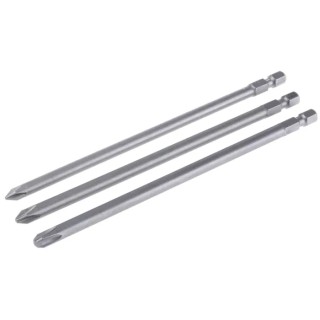 Bosch Hex, Phillips Screwdriver Bit Set, 3 Pieces, Sizes PZ1 PZ2 PZ3, 1/4in Hex Drive 2607001758