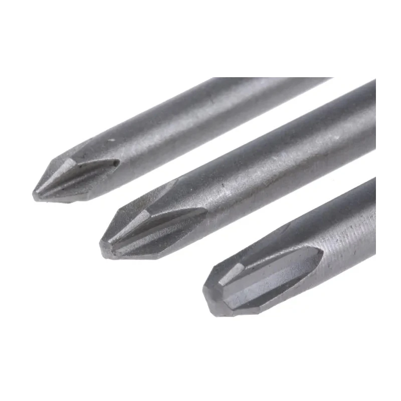 Bosch Hex, Phillips Screwdriver Bit Set, 3 Pieces, Sizes PZ1 PZ2 PZ3, 1/4in Hex Drive 2607001758