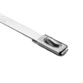 HellermannTyton Roller Ball Cable Tie 127 mm Length x 4.6 mm Width Metallic 304 Stainless Steel 111-93058 MBT5SS-SS304-ML