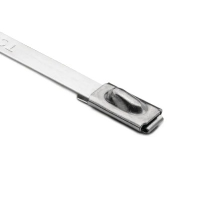 HellermannTyton Roller Ball Cable Tie 127 mm Length x 4.6 mm Width Metallic 304 Stainless Steel 111-93058 MBT5SS-SS304-ML