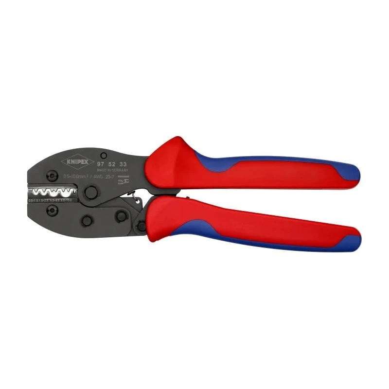 Knipex Precision Crimp Tool for Terminal 0.5 to 10 mm², 220mm Overall Length 97 52 33