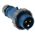 MENNEKES AM-TOP Blue Cable Mount 3P Straight Industrial Power Connector 16A 230V IP67 