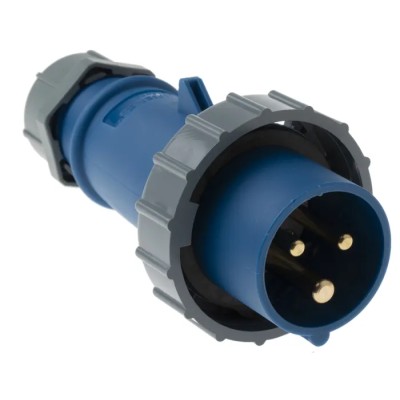MENNEKES AM-TOP Blue Cable Mount 3P Straight Industrial Power Connector 16A 230V IP67 