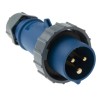 MENNEKES AM-TOP Blue Cable Mount 3P Straight Industrial Power Connector 16A 230V IP67