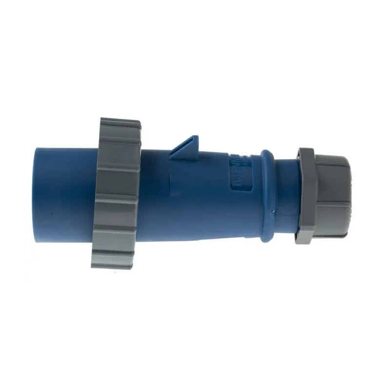 MENNEKES AM-TOP Blue Cable Mount 3P Straight Industrial Power Connector 16A 230V IP67 