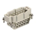 HARTING Heavy Duty Power Connector Panel Mount Screw Termination 10 Contacts 16A 500V Han E Male 09330102601+19300101420