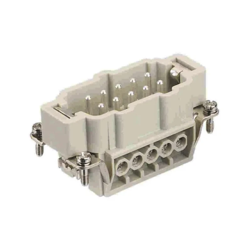 HARTING Heavy Duty Power Connector Panel Mount Screw Termination 10 Contacts 16A 500V Han E Male 09330102601+19300101420