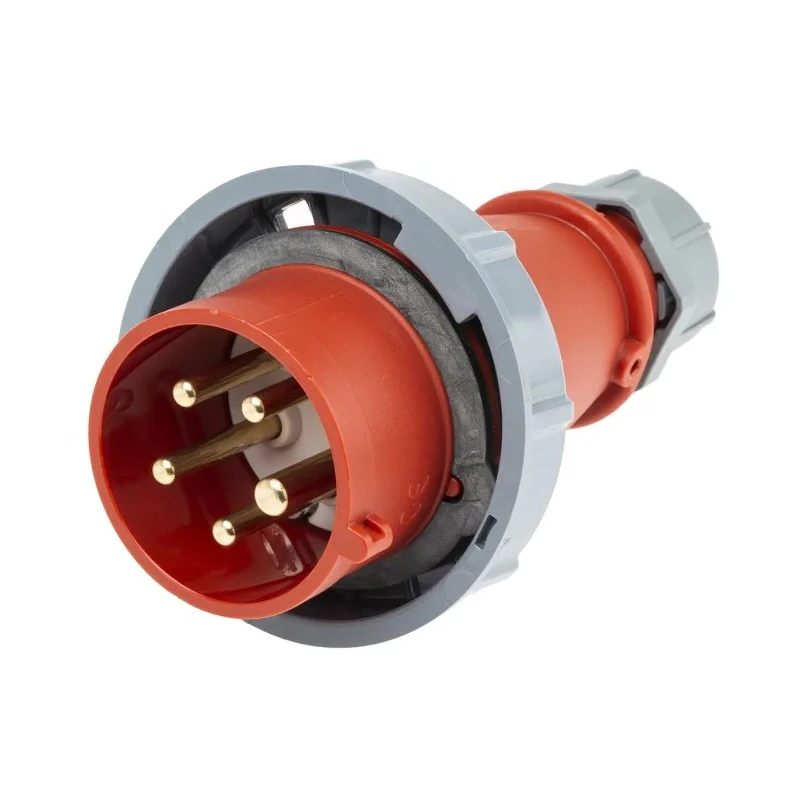 MENNEKES AM-TOP IP67 Red Cable Mount 3P+N+PE Straight Industrial Power Connector 16A 400V 