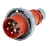 MENNEKES AM-TOP IP67 Red Cable Mount 3P+N+PE Straight Industrial Power Connector 16A 400V