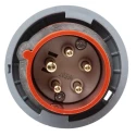 MENNEKES AM-TOP IP67 Red Cable Mount 3P+N+PE Straight Industrial Power Connector 16A 400V 