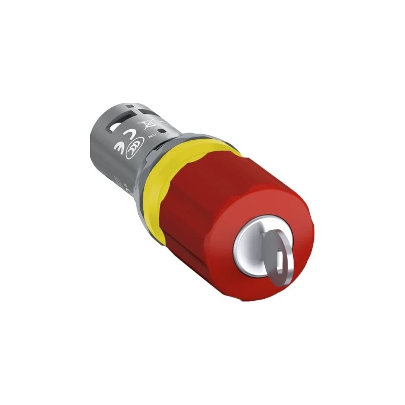 ABB 1SFA Series Key Release Emergency Stop Push Button Panel Mount 22mm Cutout SPDT IP20 IP66 1SFA619502R1071 - CE3K-10R-11