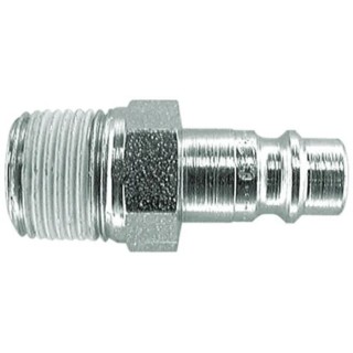 CEJN Steel Pneumatic Quick Connect Coupling 1/8 in Male R Zinc Plated Steel 320 Series 16 bar 103205151