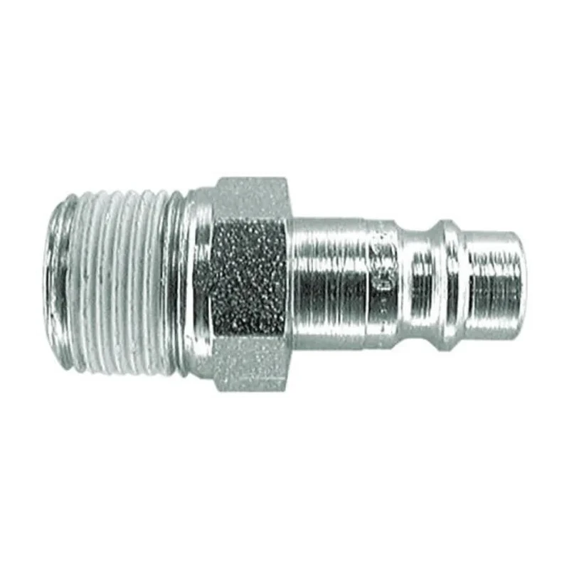 CEJN Steel Pneumatic Quick Connect Coupling 1/8 in Male R Zinc Plated Steel 320 Series 16 bar 103205151
