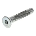 RS PRO Bright Zinc Plated Steel Hex Socket Countersunk Screw M4 x 25 mm 491-5091
