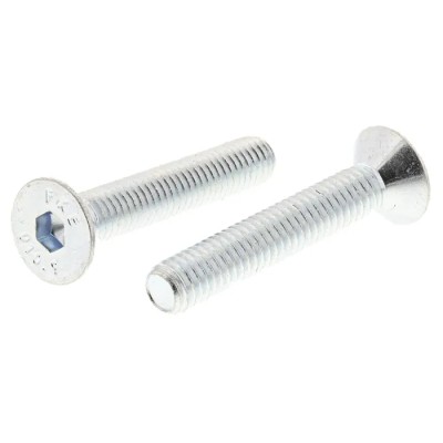 RS PRO Bright Zinc Plated Steel Hex Socket Countersunk Screw M6 x 35 mm 491-5164