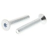 RS PRO Bright Zinc Plated Steel Hex Socket Countersunk Screw M6 x 35 mm 491-5164