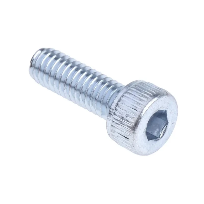 RS PRO Bright Zinc Plated Steel Hex Socket Cap Screw M4 x 12 mm 491-5221