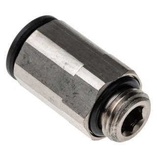 Legris Pneumatic Fitting Series Male Threaded-to-Tube, M10 x 1 Thread, 8 mm Push-in, Nickel Plated Brass, Max 80°C LF3000