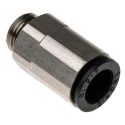 Legris Pneumatic Fitting Series Male Threaded-to-Tube, M10 x 1 Thread, 8 mm Push-in, Nickel Plated Brass, Max 80°C LF3000