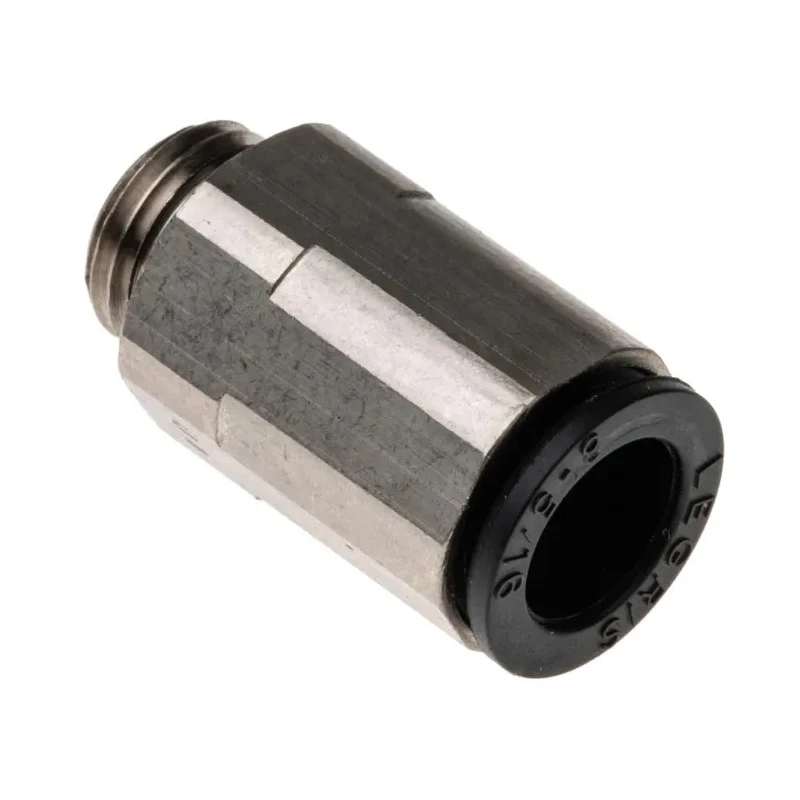 Legris Pneumatic Fitting Series Male Threaded-to-Tube, M10 x 1 Thread, 8 mm Push-in, Nickel Plated Brass, Max 80°C LF3000