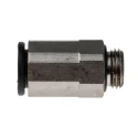 Legris Pneumatic Fitting Series Male Threaded-to-Tube, M10 x 1 Thread, 8 mm Push-in, Nickel Plated Brass, Max 80°C LF3000