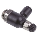 Legris 7061 Series Flow Controller Flow Regulator Tube Inlet 06 Threaded Outlet 1/4 in G 10 bar Pressure 0-70°C 7061 06 13