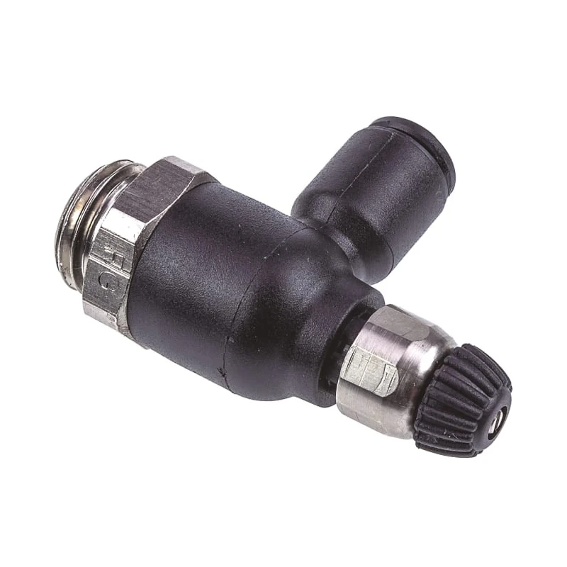 Legris 7061 Series Flow Controller Flow Regulator Tube Inlet 06 Threaded Outlet 1/4 in G 10 bar Pressure 0-70°C 7061 06 13