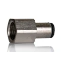 Legris LF3000 Series Pneumatic Fitting Female Threaded-to-Tube 1/4 in G, Push-in 6 mm, Nickel Plated Brass LF3000