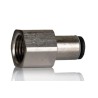 Legris LF3000 Series Pneumatic Fitting Female Threaded-to-Tube 1/4 in G, Push-in 6 mm, Nickel Plated Brass LF3000