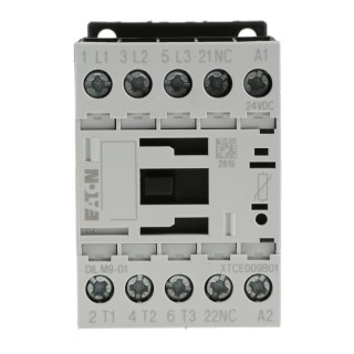Eaton DILM Contactor, 24V DC Coil, 3-Pole, 9 A, 4 kW, 1 NC, 400V AC 276740 DILM9-01(24VDC)