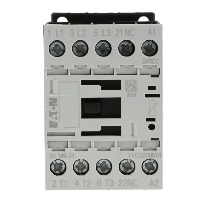 Eaton DILM Contactor, 24V DC Coil, 3-Pole, 9 A, 4 kW, 1 NC, 400V AC 276740 DILM9-01(24VDC)