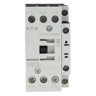 Eaton DILM Contactor, 230V AC Coil, 3-Pole, 17 A, 7.5 kW Power Rating, 3 NO Contacts 277004 DILM17-10(230V50HZ,240V60HZ)