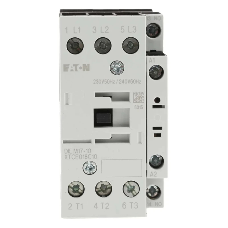 Eaton DILM Contactor, 230V AC Coil, 3-Pole, 17 A, 7.5 kW Power Rating, 3 NO Contacts 277004 DILM17-10(230V50HZ,240V60HZ)