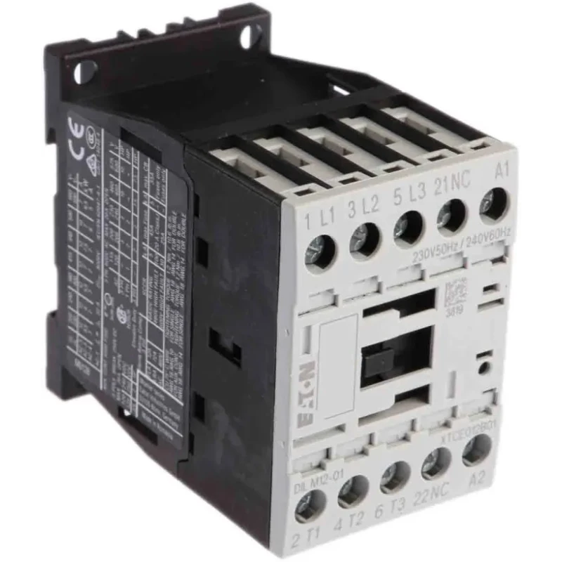Eaton DILM Contactor 230V AC Coil 3-Pole 12A Contact Current 5.5kW Power Rating 276865 DILM12-01(230V50HZ,240V60HZ)