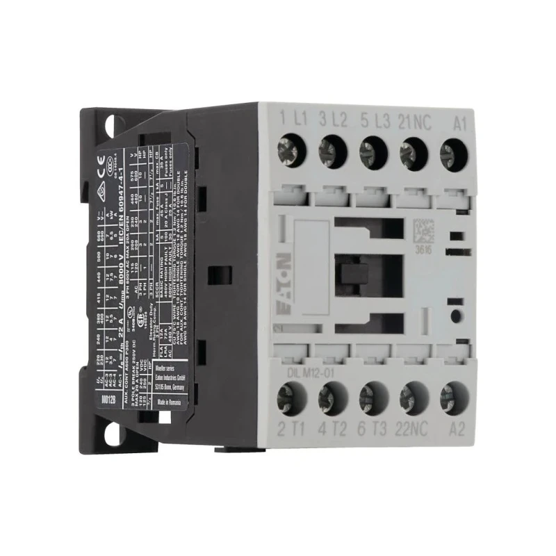 Eaton DILM Contactor 230V AC Coil 3-Pole 12A Contact Current 5.5kW Power Rating 276865 DILM12-01(230V50HZ,240V60HZ)