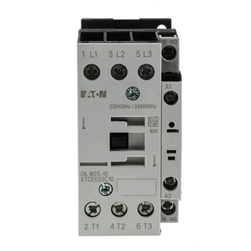 Eaton DILM Contactor, 230V ac Coil, 3-Pole, 25 A, 11 kW 230V ac, 3 NO, 400V ac 277132 DILM25-10(230V50HZ,240V60HZ)