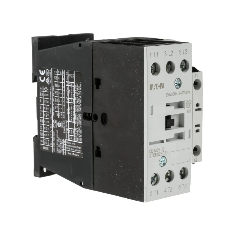 Eaton DILM Contactor, 230V ac Coil, 3-Pole, 25 A, 11 kW 230V ac, 3 NO, 400V ac 277132 DILM25-10(230V50HZ,240V60HZ)