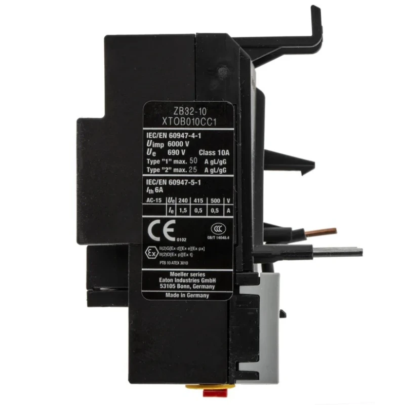 Eaton ZB Overload Relay 1 NO/1 NC, 10A Relay Contact Current, 6-10A FLC, 6W Power, 500V AC Control Voltage 278451 ZB32-10