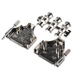 MH Connectors Zinc Angled 25-Way D-Sub Backshell with Strain Relief MHDM35
